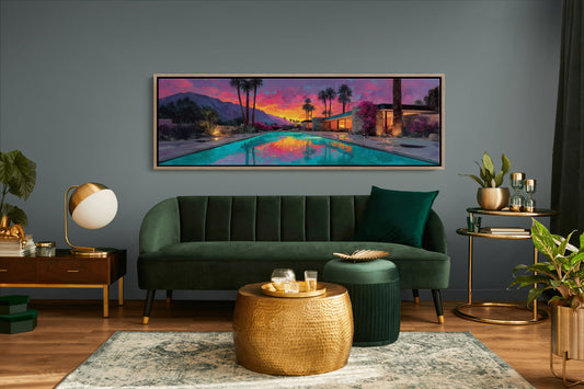 Desert Sunset Poolside Glow