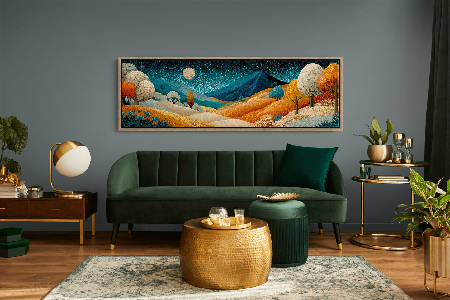 Midnight Hills In Ember Glow