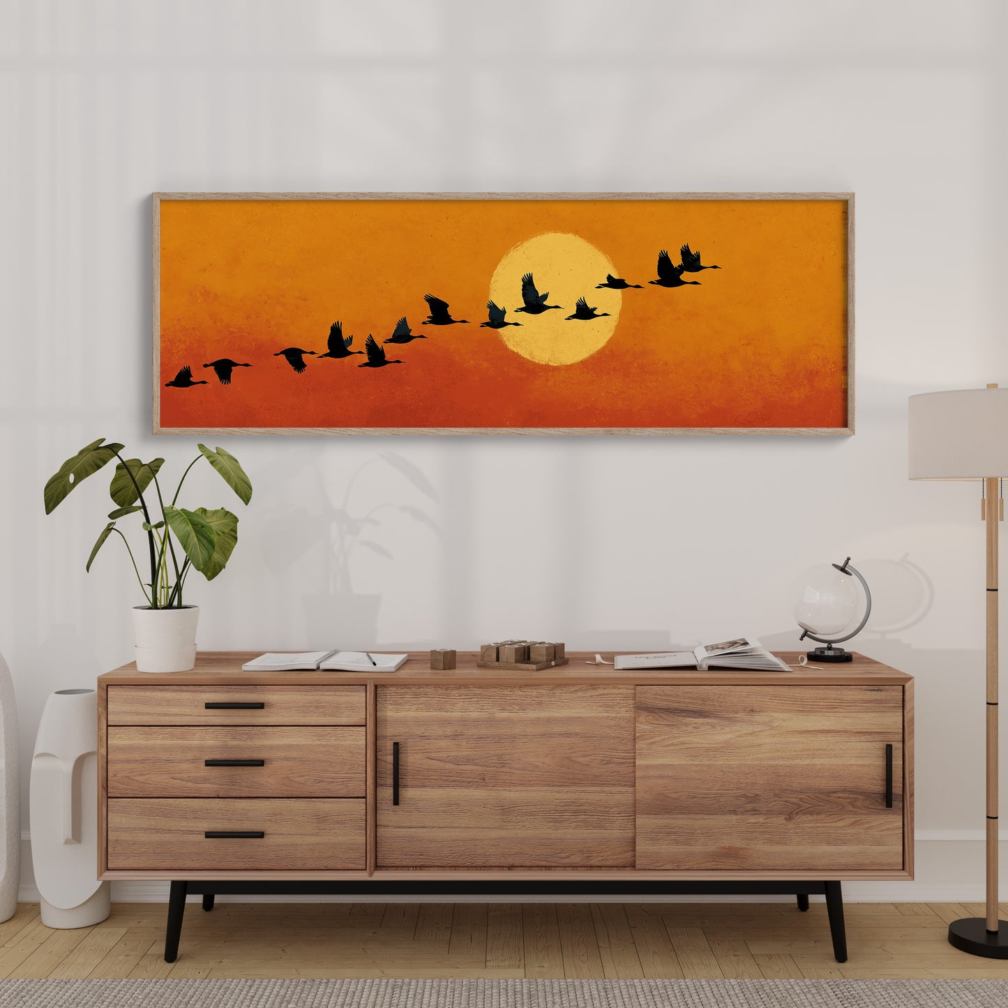 Wild Geese Across the Setting Sun