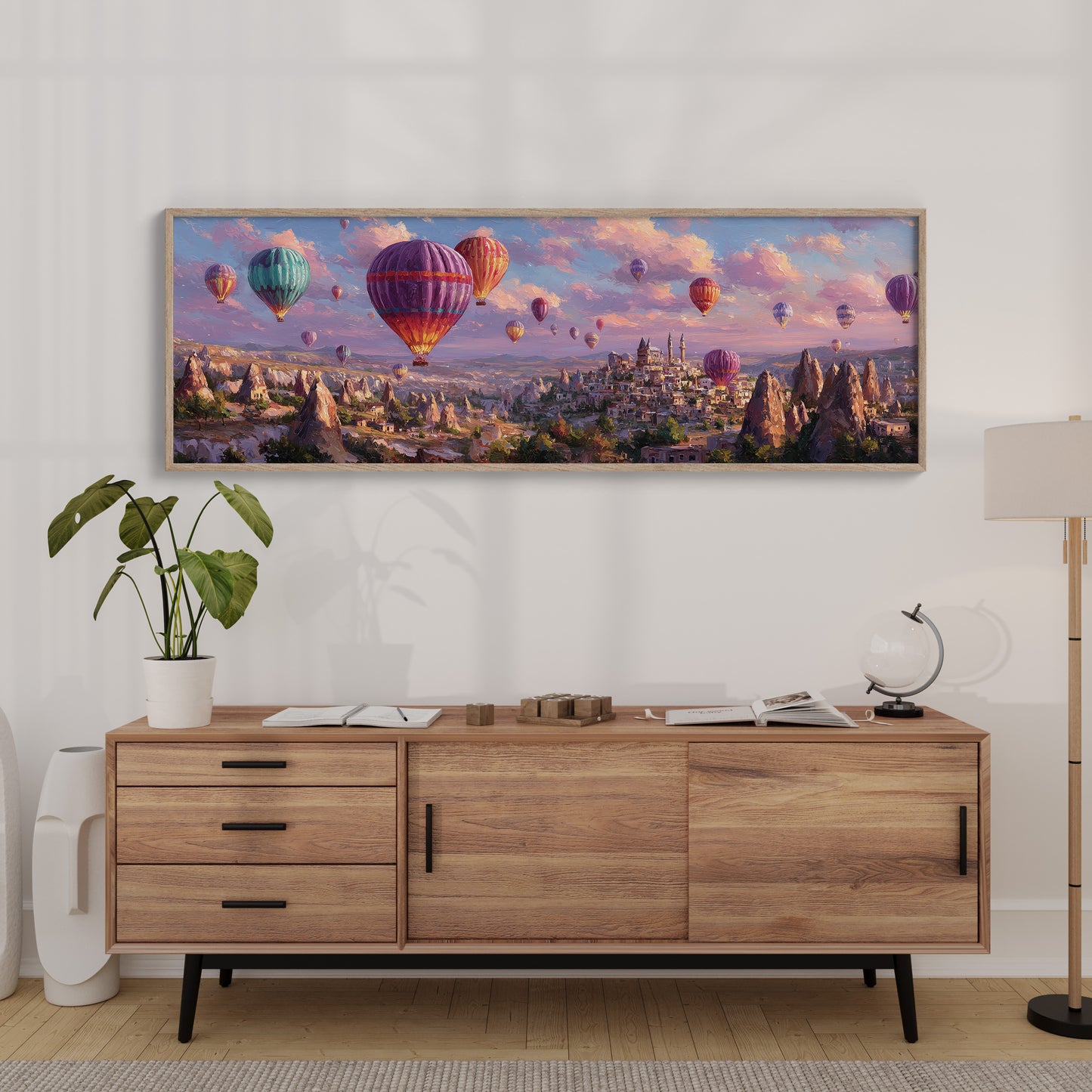 Balloons Rising Over Stone Valleys