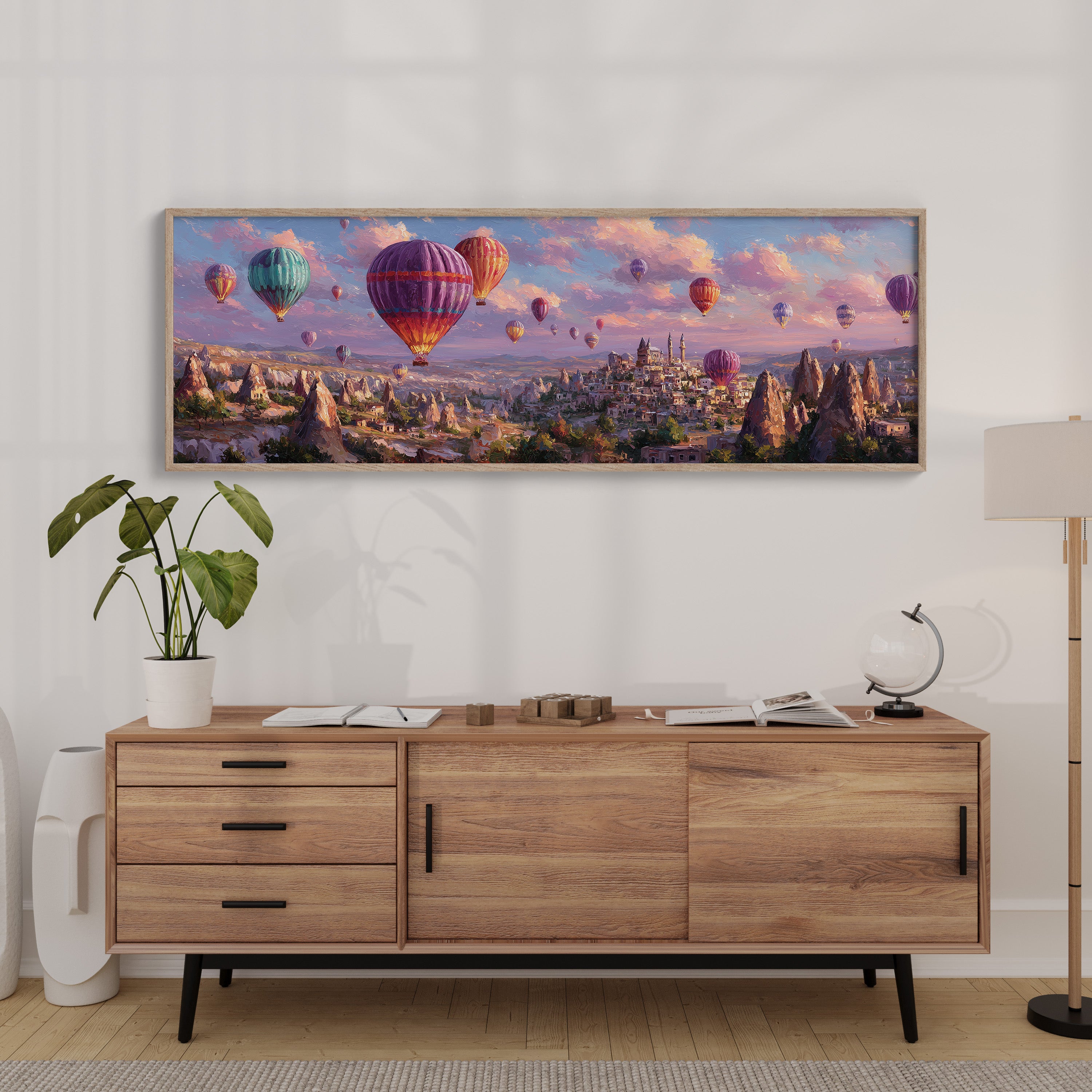 Balloons Rising Over Stone Valleys