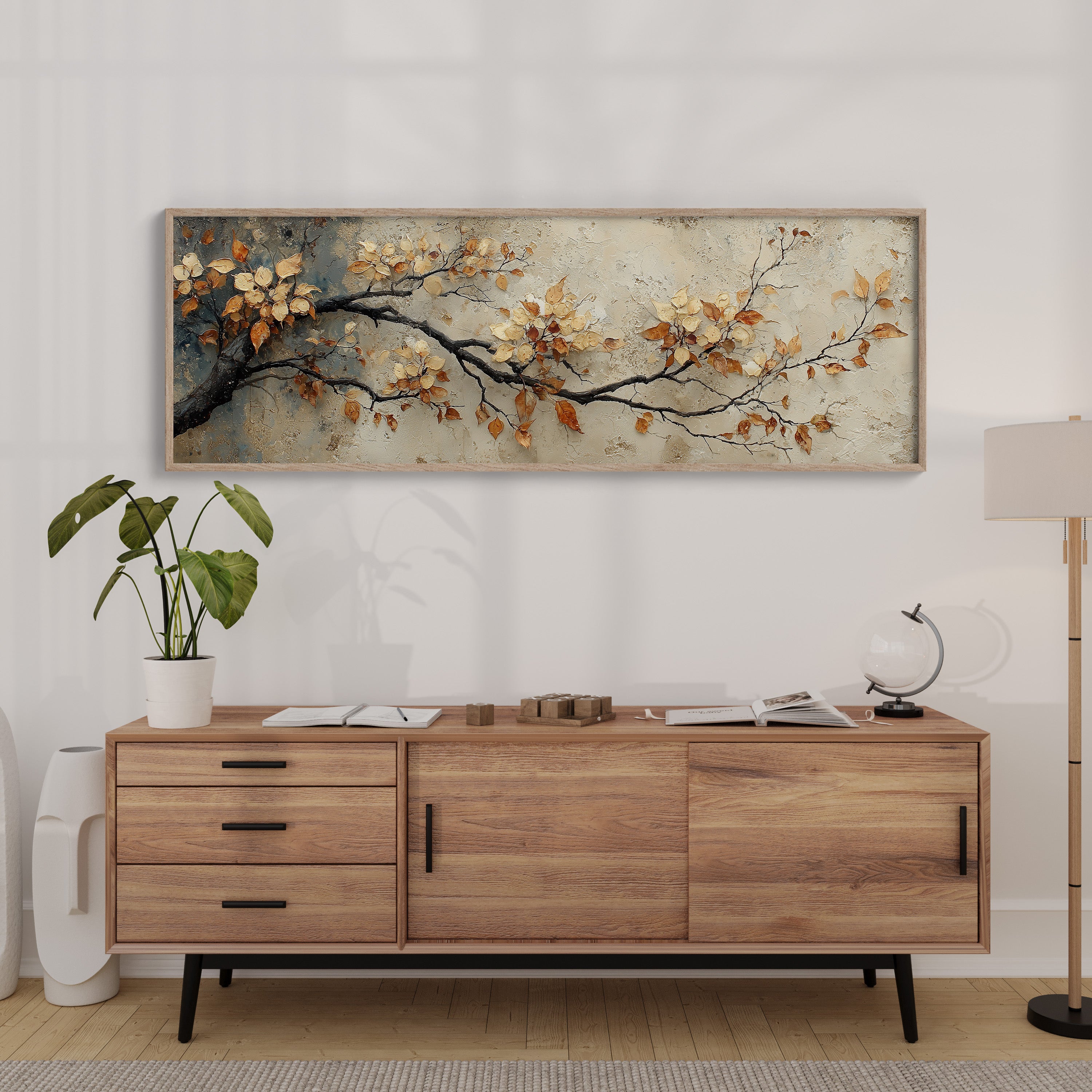 Golden Leaves On Quiet Branch