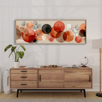 Terracotta Circles and Botanical Line Art