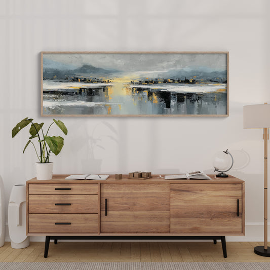 Golden Reflection Over Quiet City