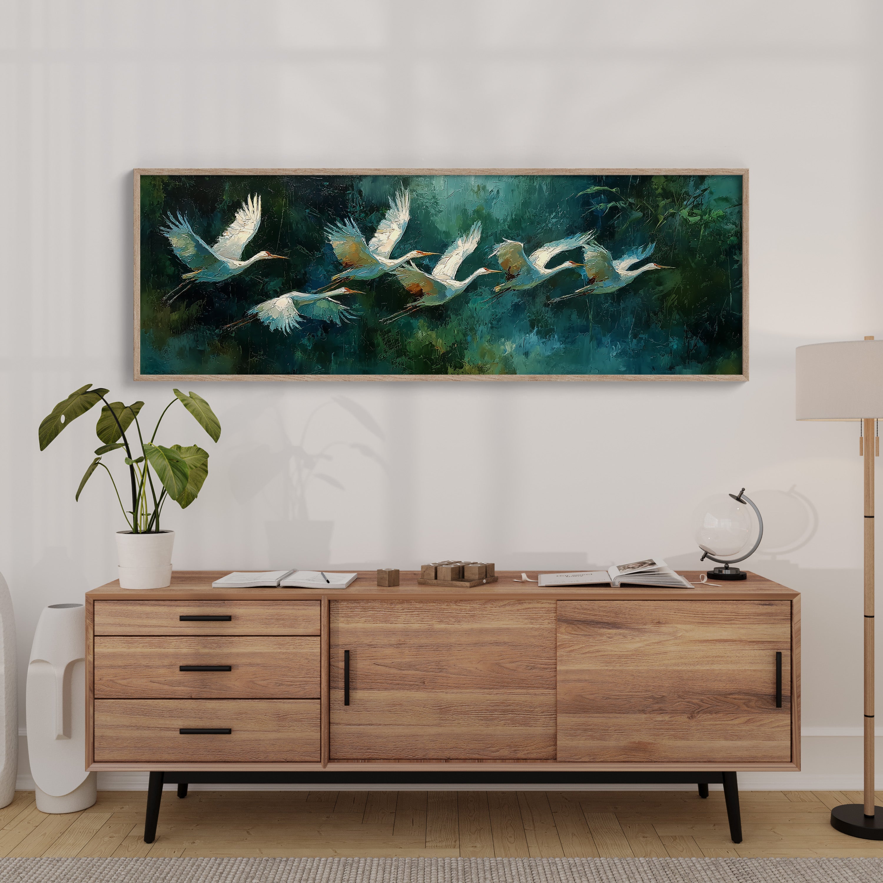 White Herons in Silent Flight