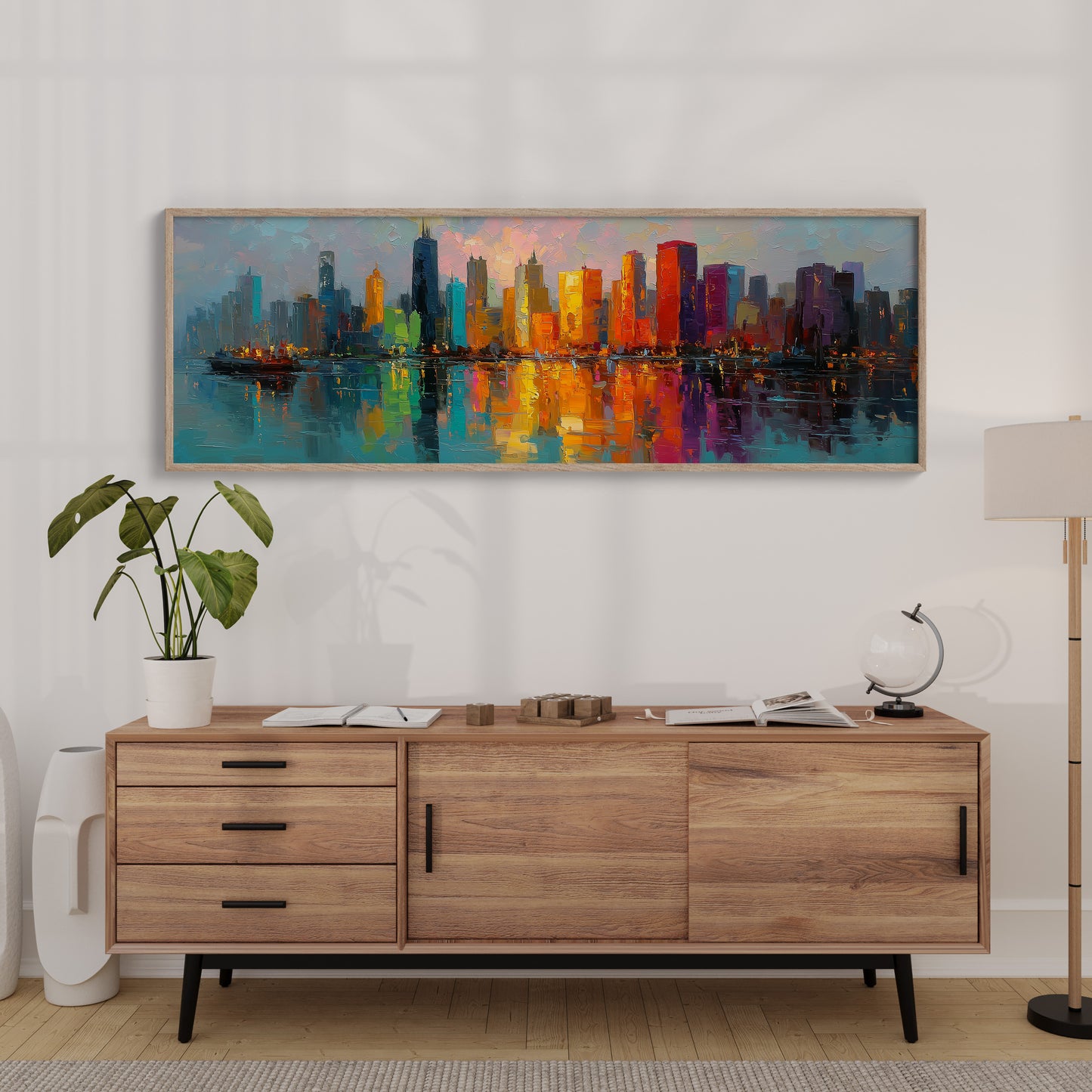 Neon City Reflections