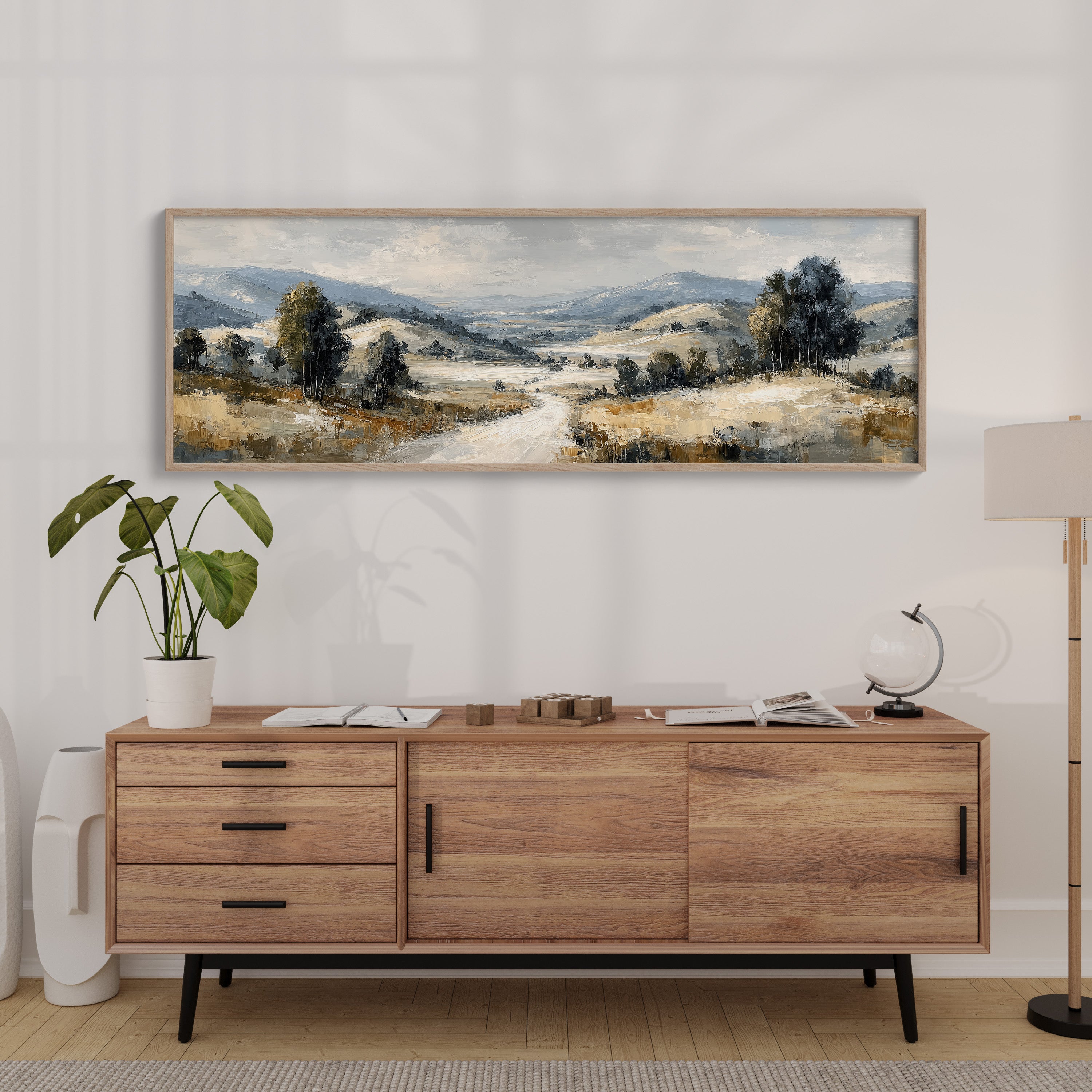 Soft Countryside Valley Landscape