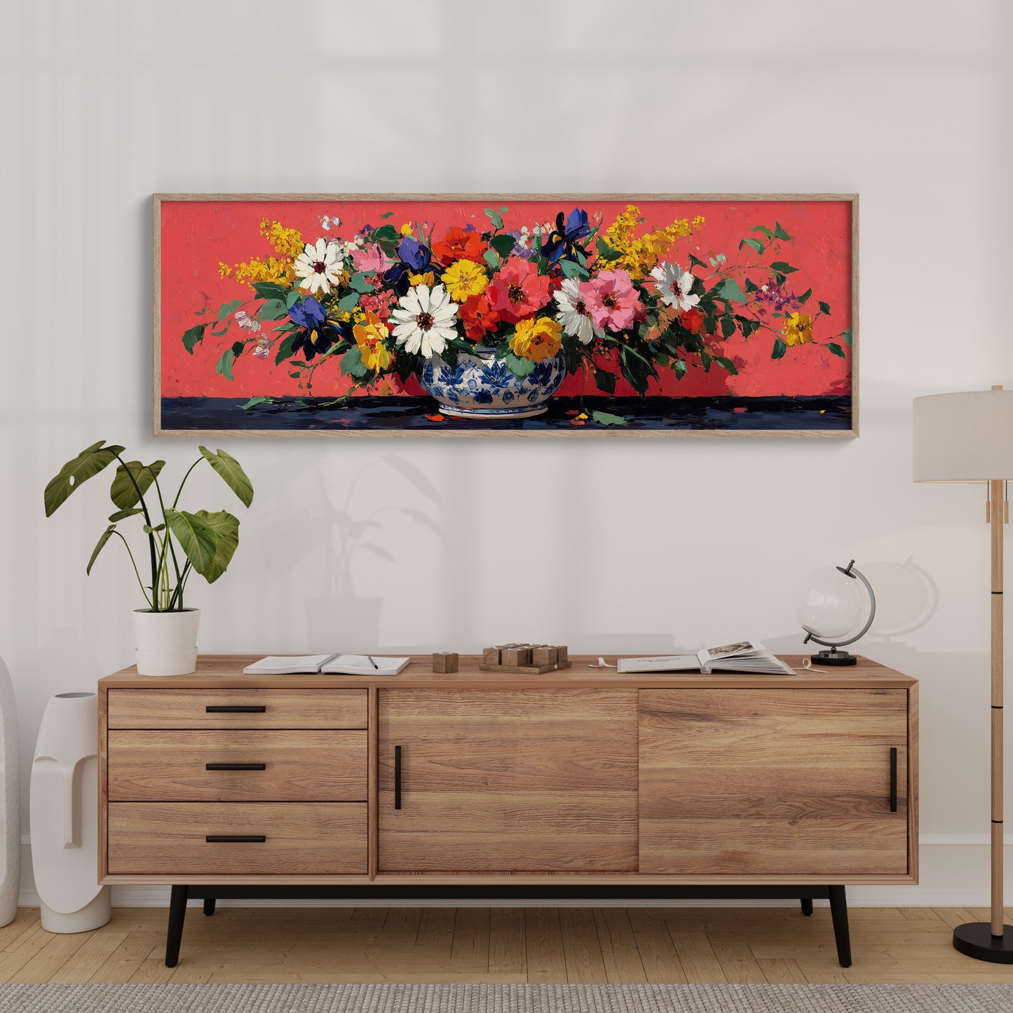 Wildflowers Spill Across Coral Light