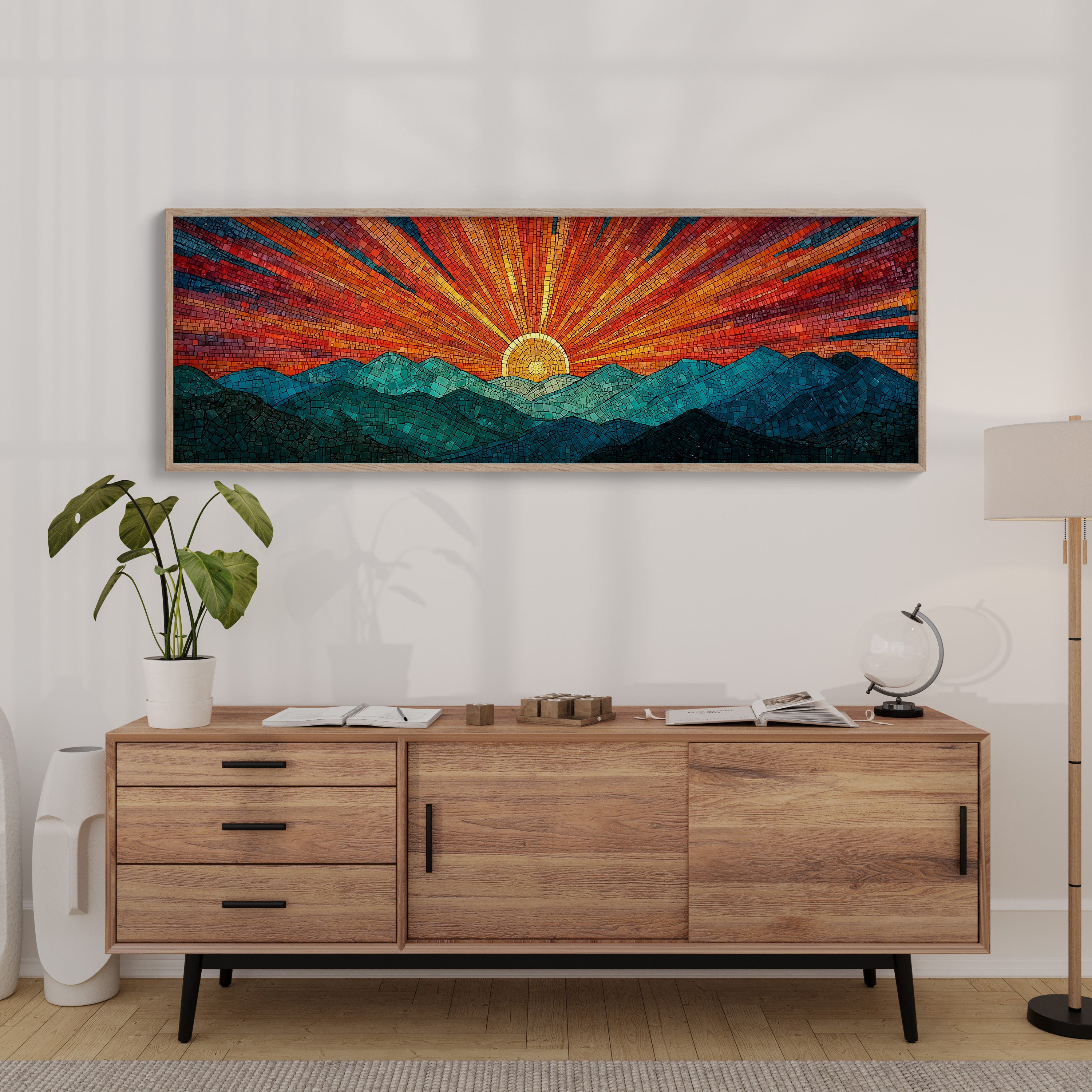 Radiant Sunrise Over Quiet Peaks