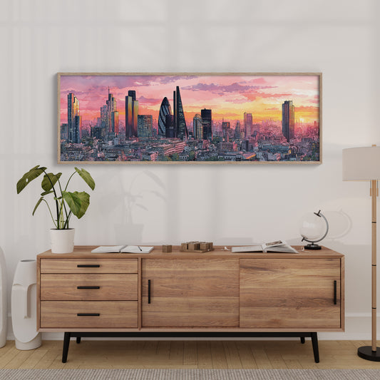 London Skyline In Sunset Glow