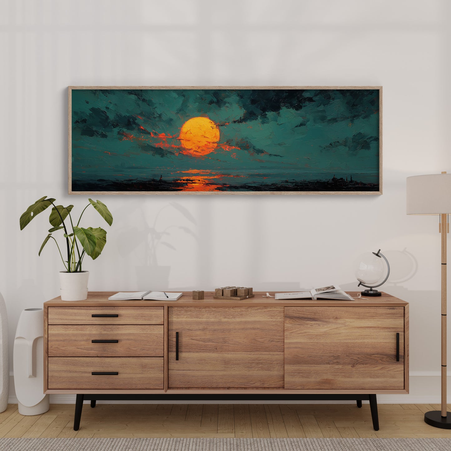 Molten Sun Over Quiet Horizon