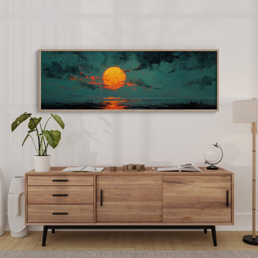 Molten Sun Over Quiet Horizon