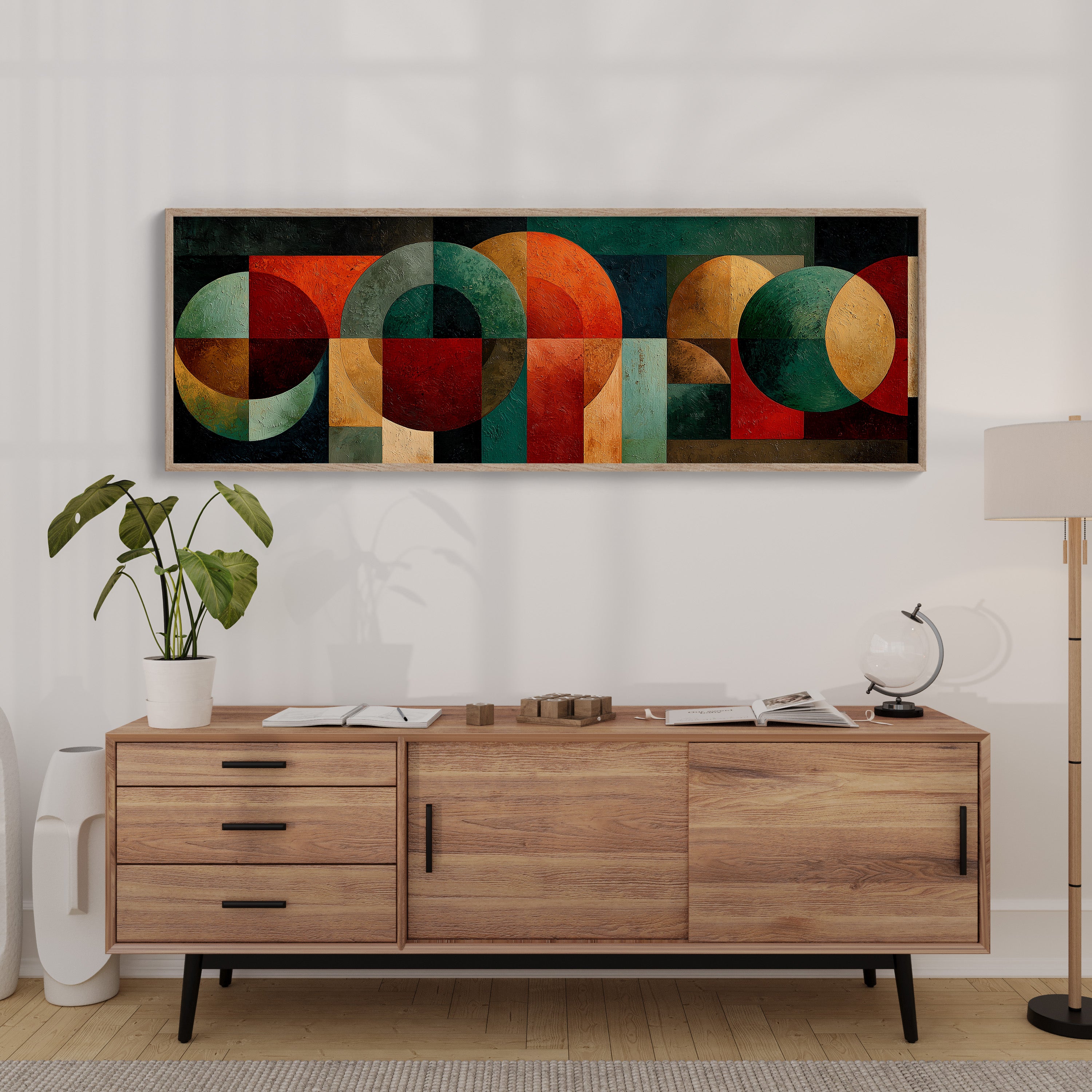 Mid Century Geometry In Earth Tones