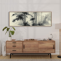 Misty Bamboo Grove Ink Landscape