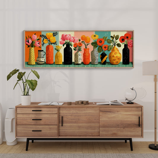 Vases of Sunlit Garden Color
