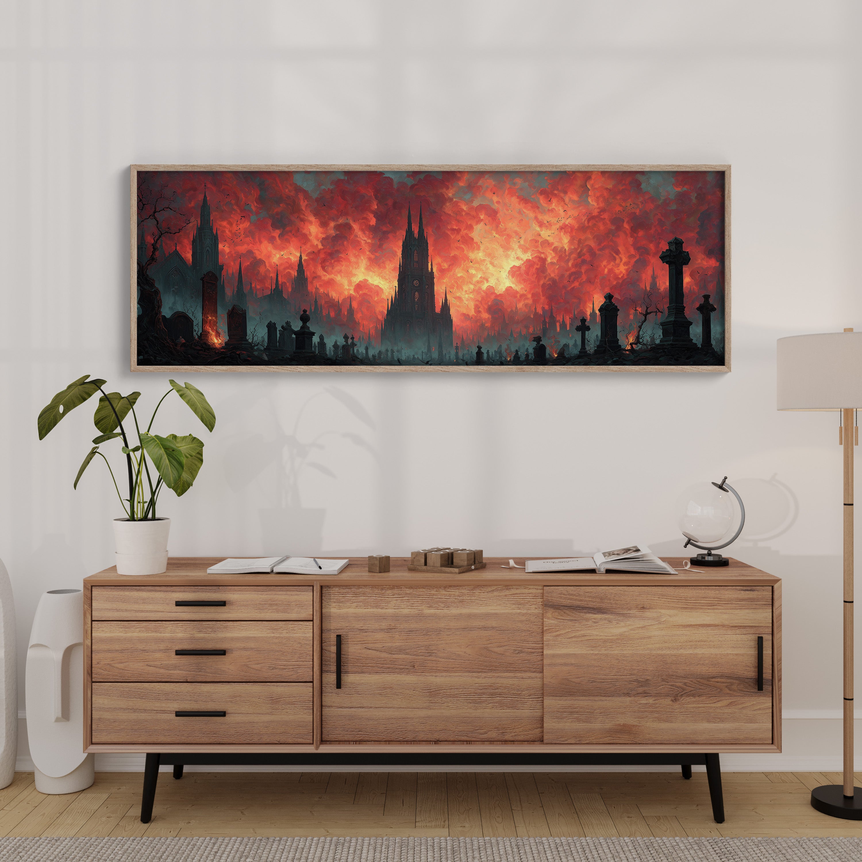 Cathedral Beneath a Burning Sky