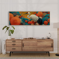 Crane Among the Coral Garden