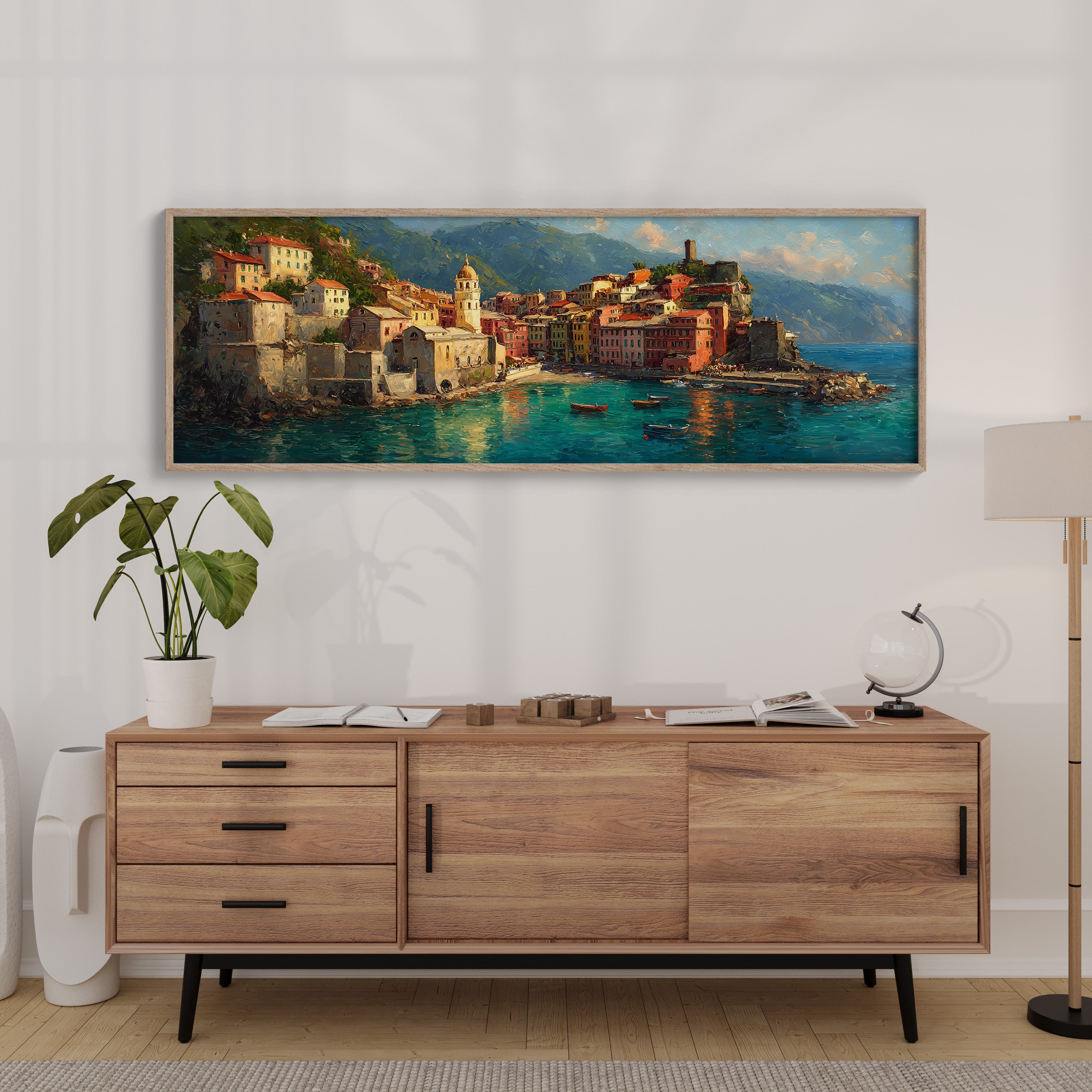 Sunlit Harbor of the Italian Coast