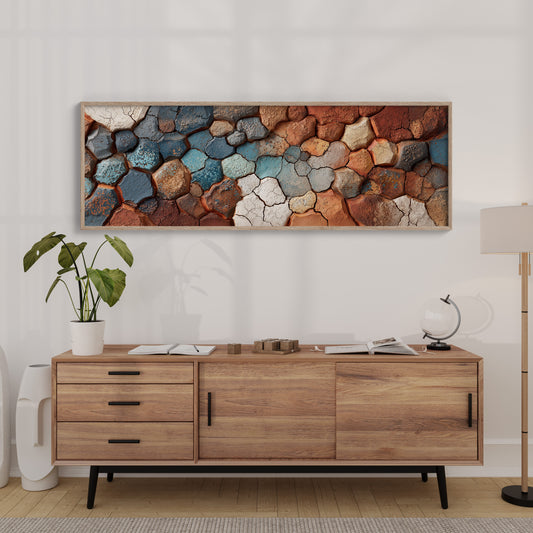 Cracked Earth Mosaic in Desert Tones