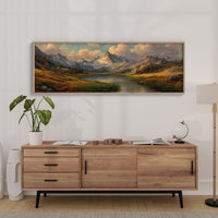 Golden Valley Beneath Alpine Peaks