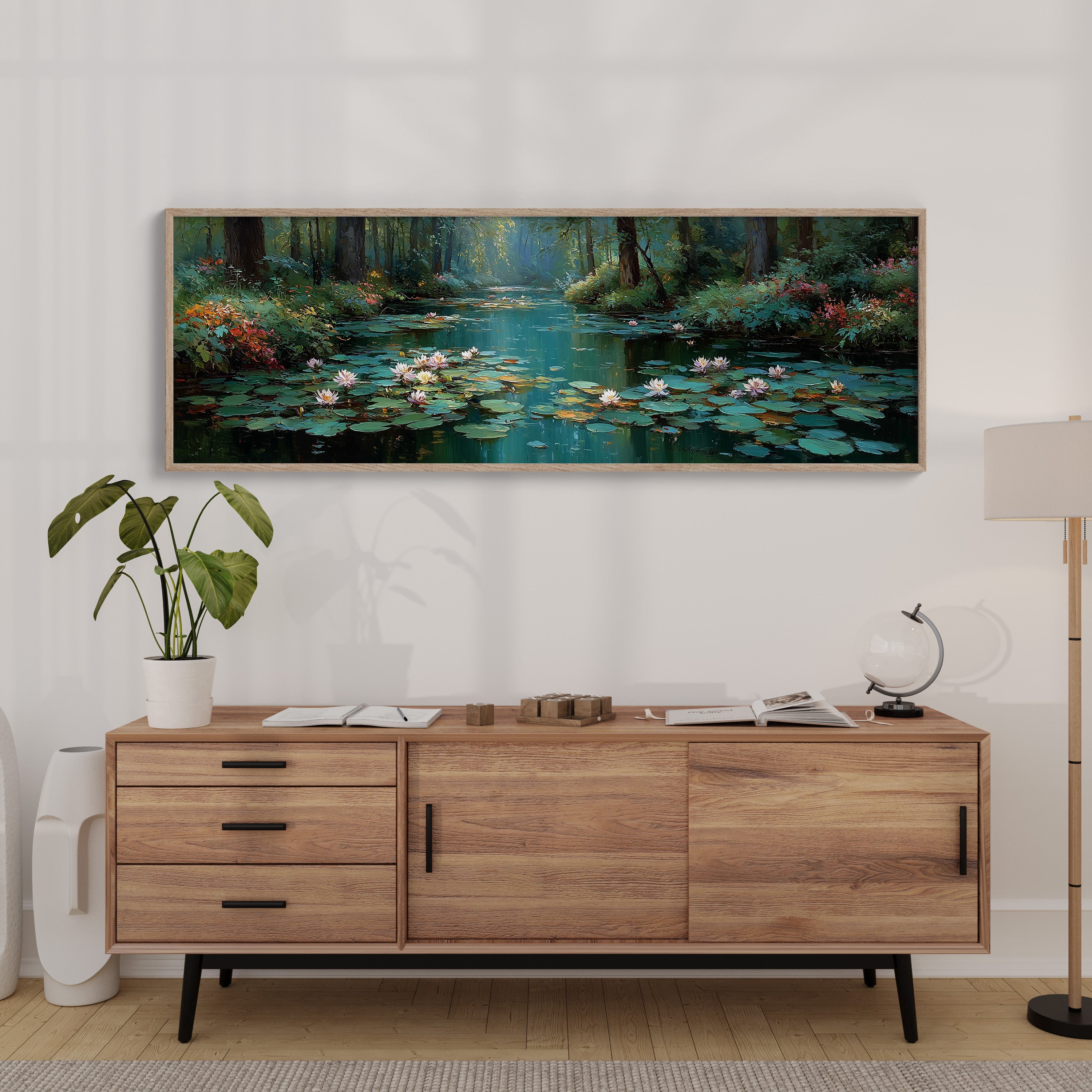 Water Lilies In Forest Stillness