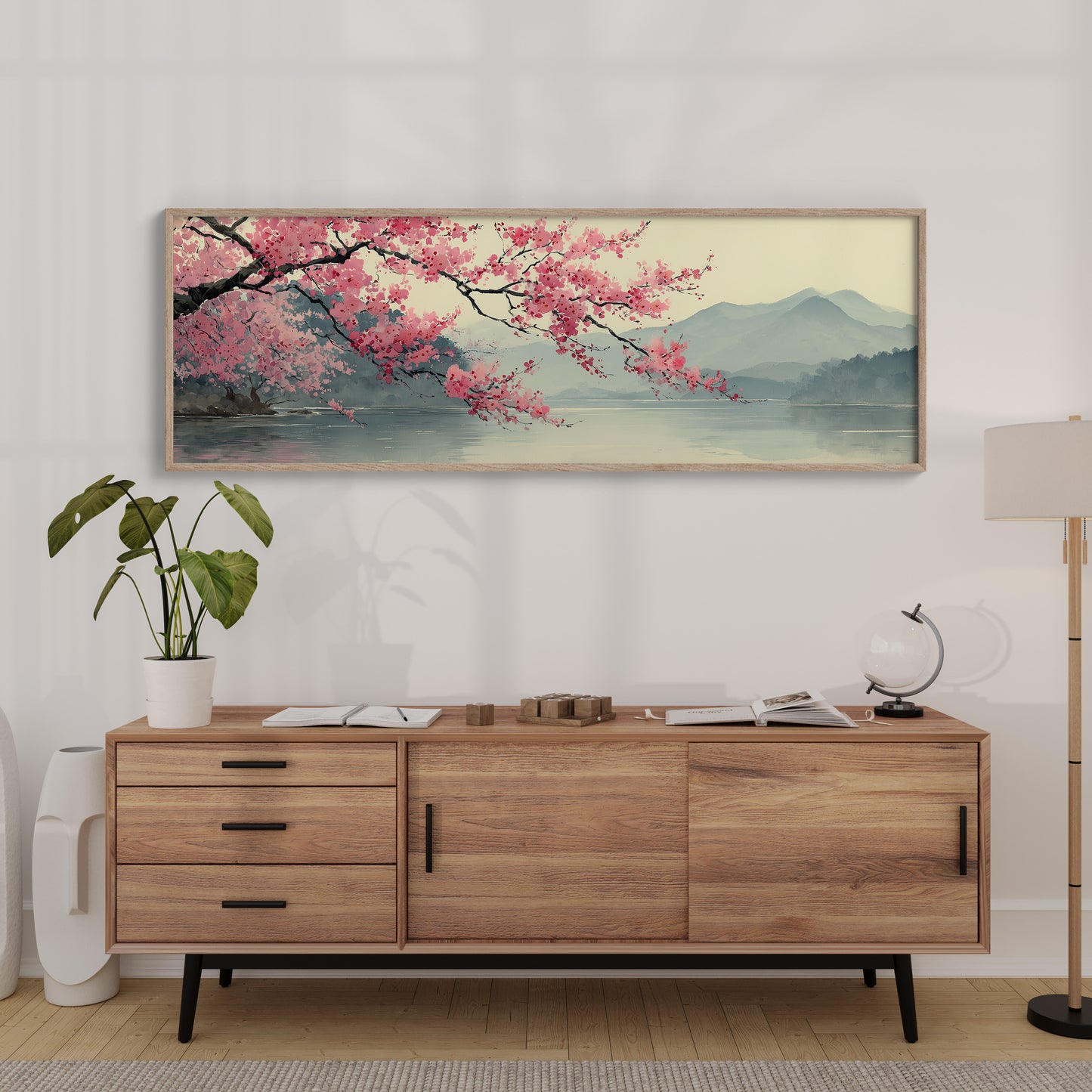 Cherry Blossoms Over Quiet Waters