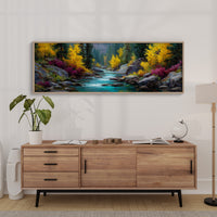 Autumn River Through Golden Pines