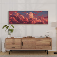 Crimson Clouds At Golden Sunset