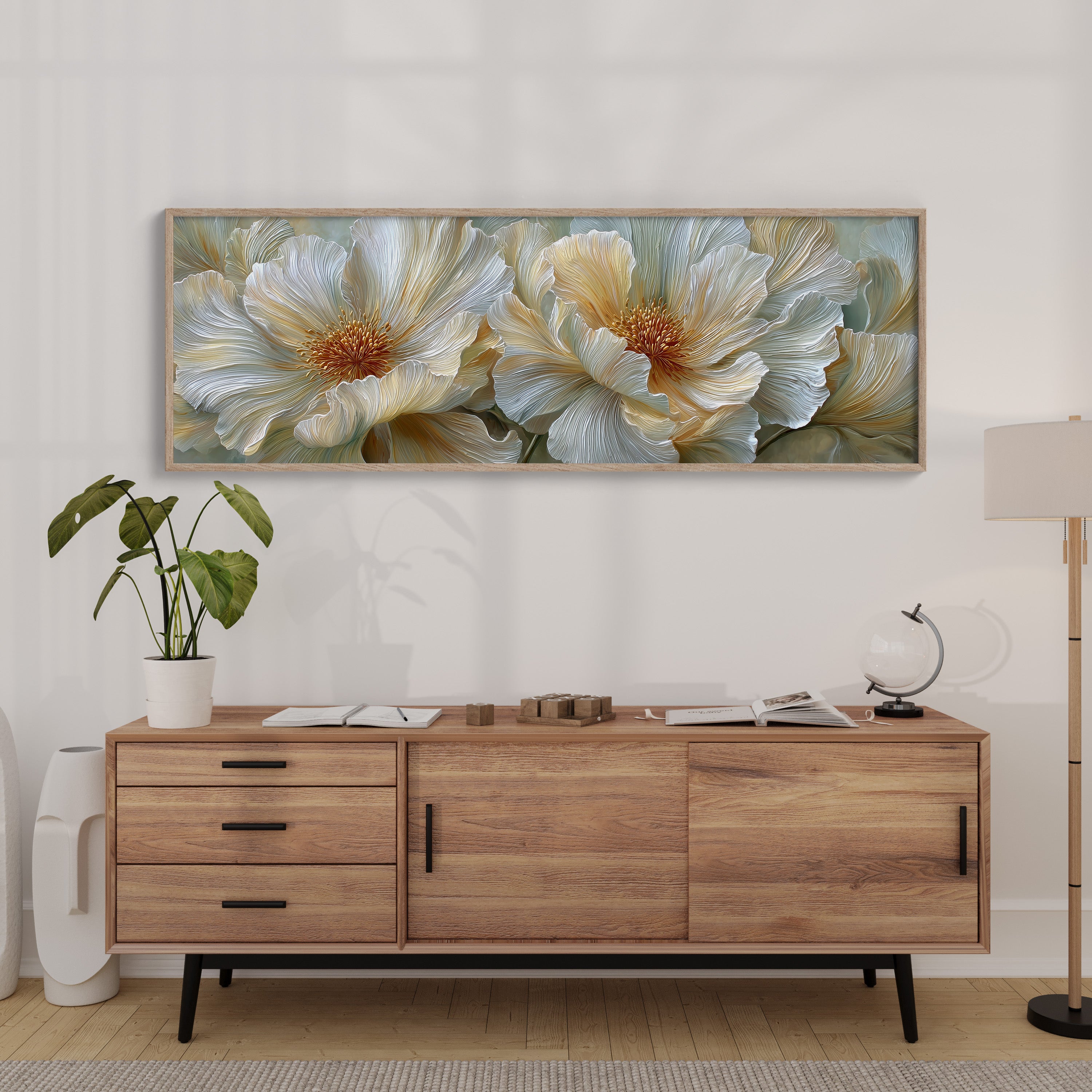 Golden Hearts Of White Blossoms