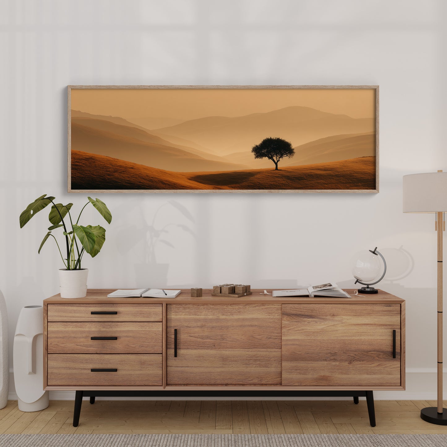 A Lone Tree In Golden Quiet