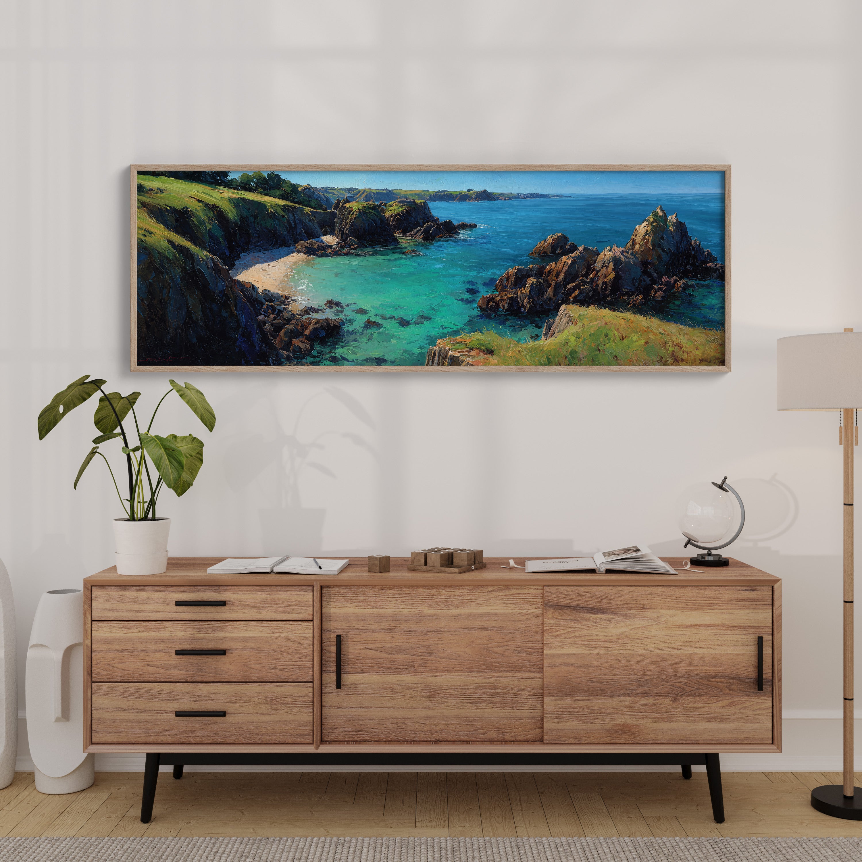 Turquoise Cove Beneath The Cliffs