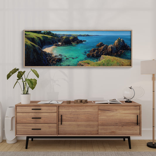 Turquoise Cove Beneath The Cliffs