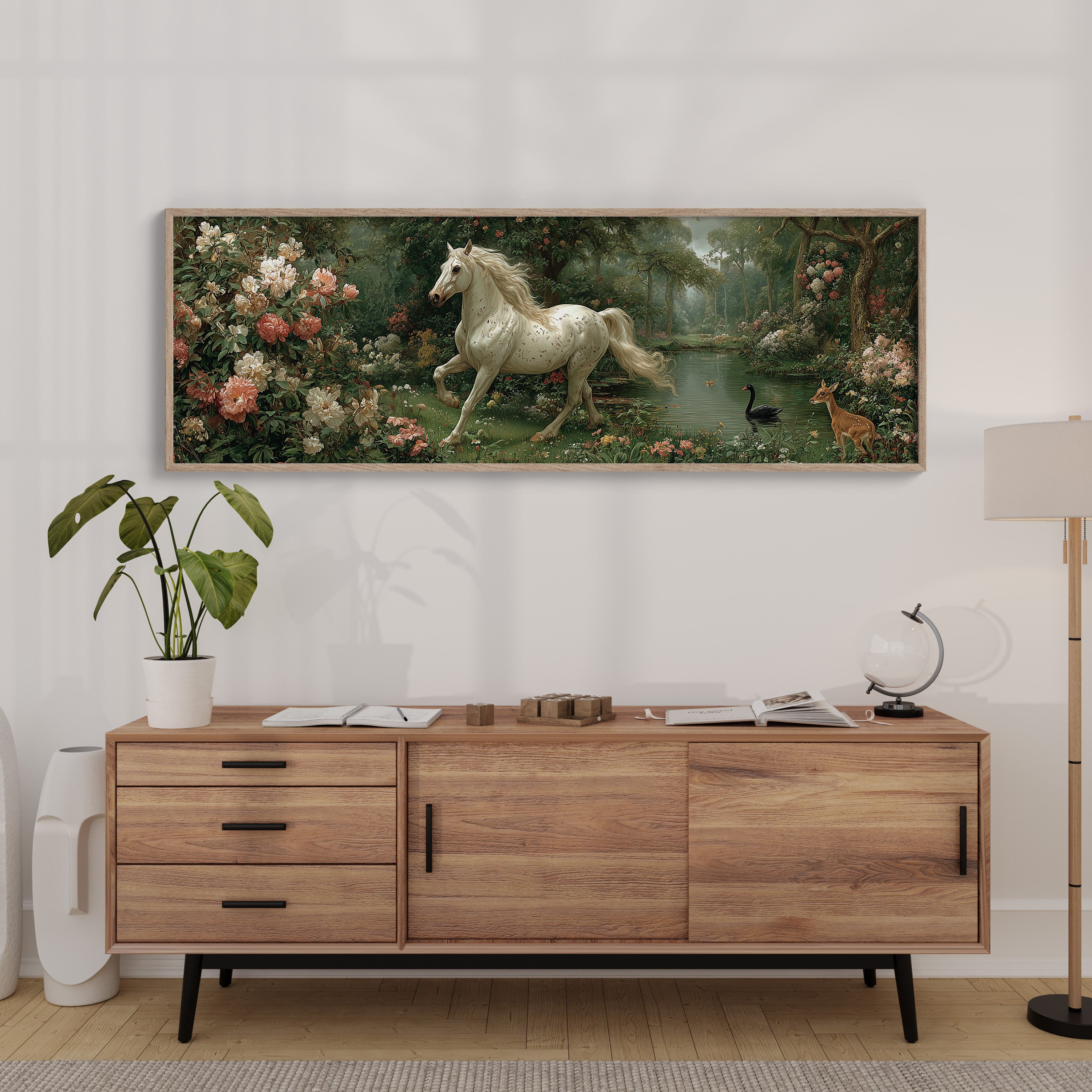 White Stallion In The Secret Garden