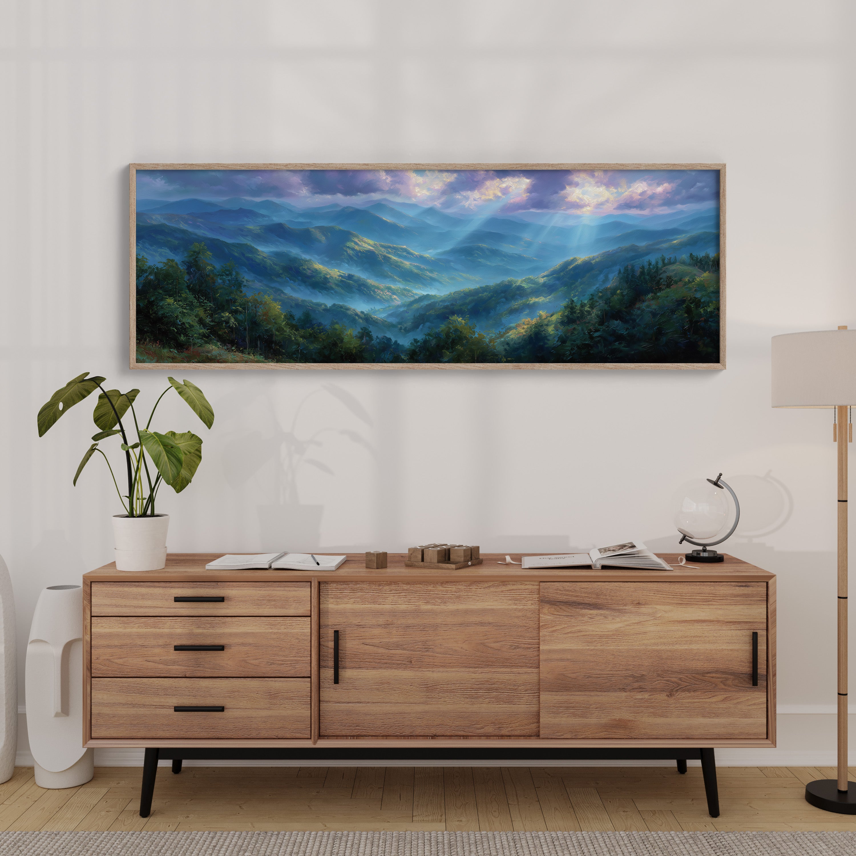 Blue Mountains Beneath Morning Light