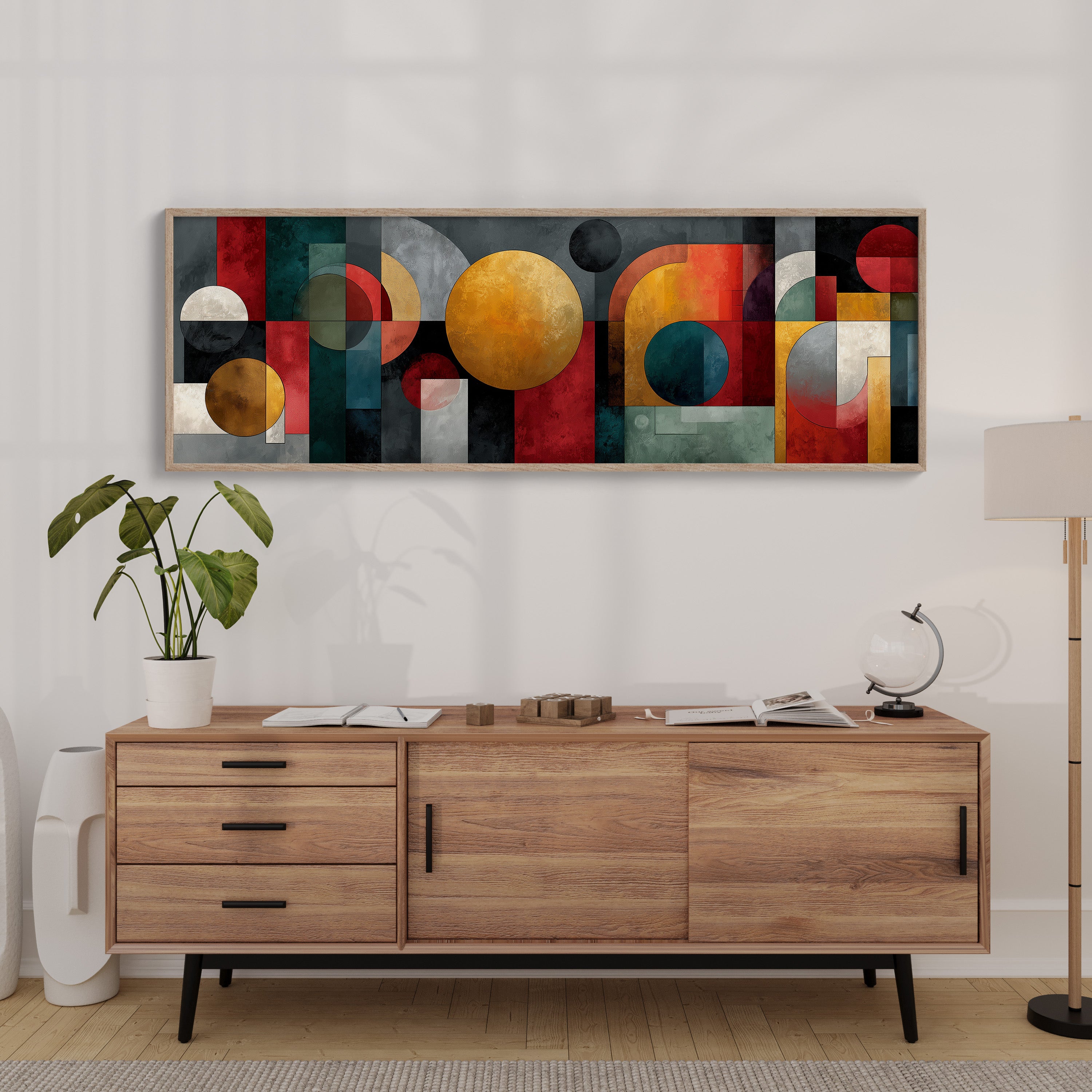 Geometric Harmony In Bold Color