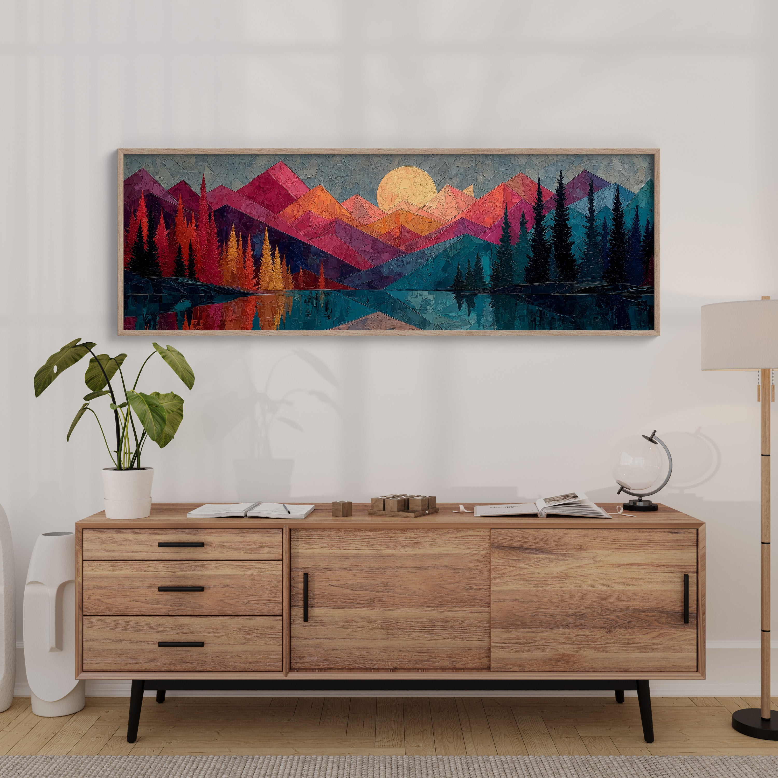 Moonrise Over Prism Peaks