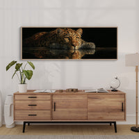 Resting Leopard Reflection
