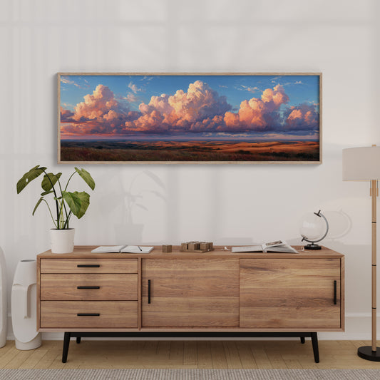 Sunlit Prairie Cloudscape