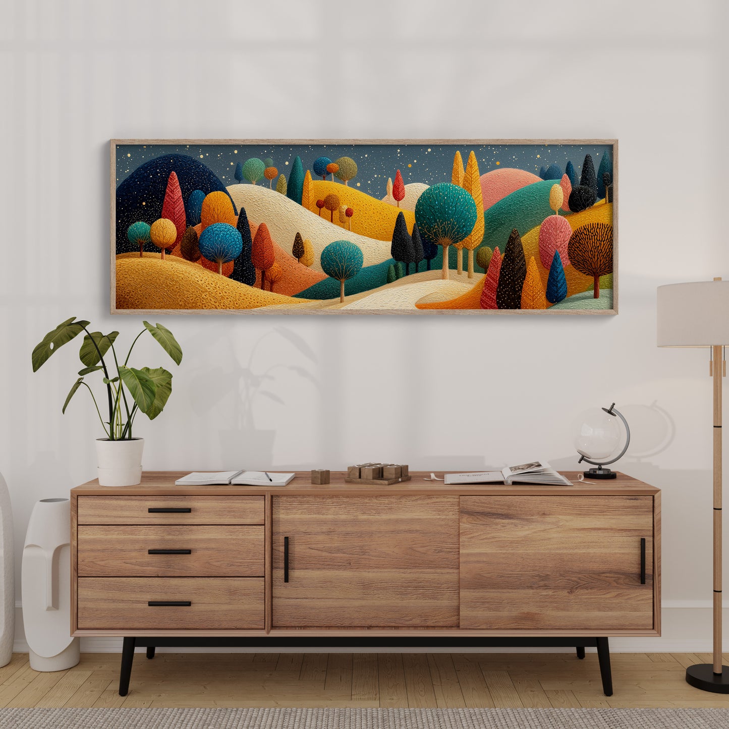 Whimsical Starlit Hills