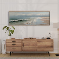 Soft Ocean Waves on a Serene Misty Shore