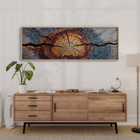 Wood Grain Tree Rings Rustic Macro Wall Art