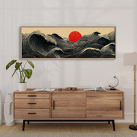 Waves Gather Before the Red Sun