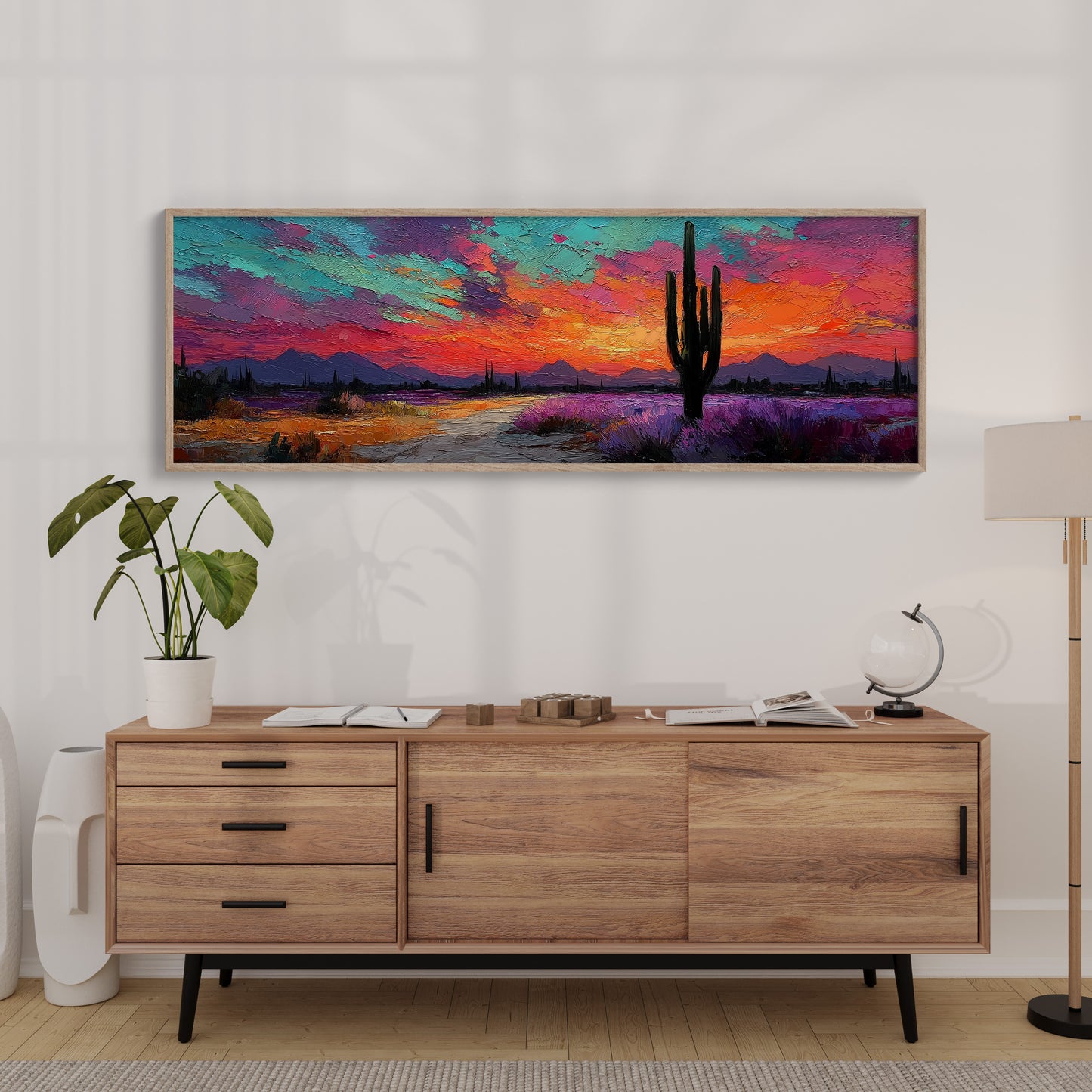 Neon Dust Over Desert Twilight