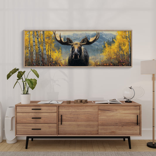 Moose Among the Golden Aspens
