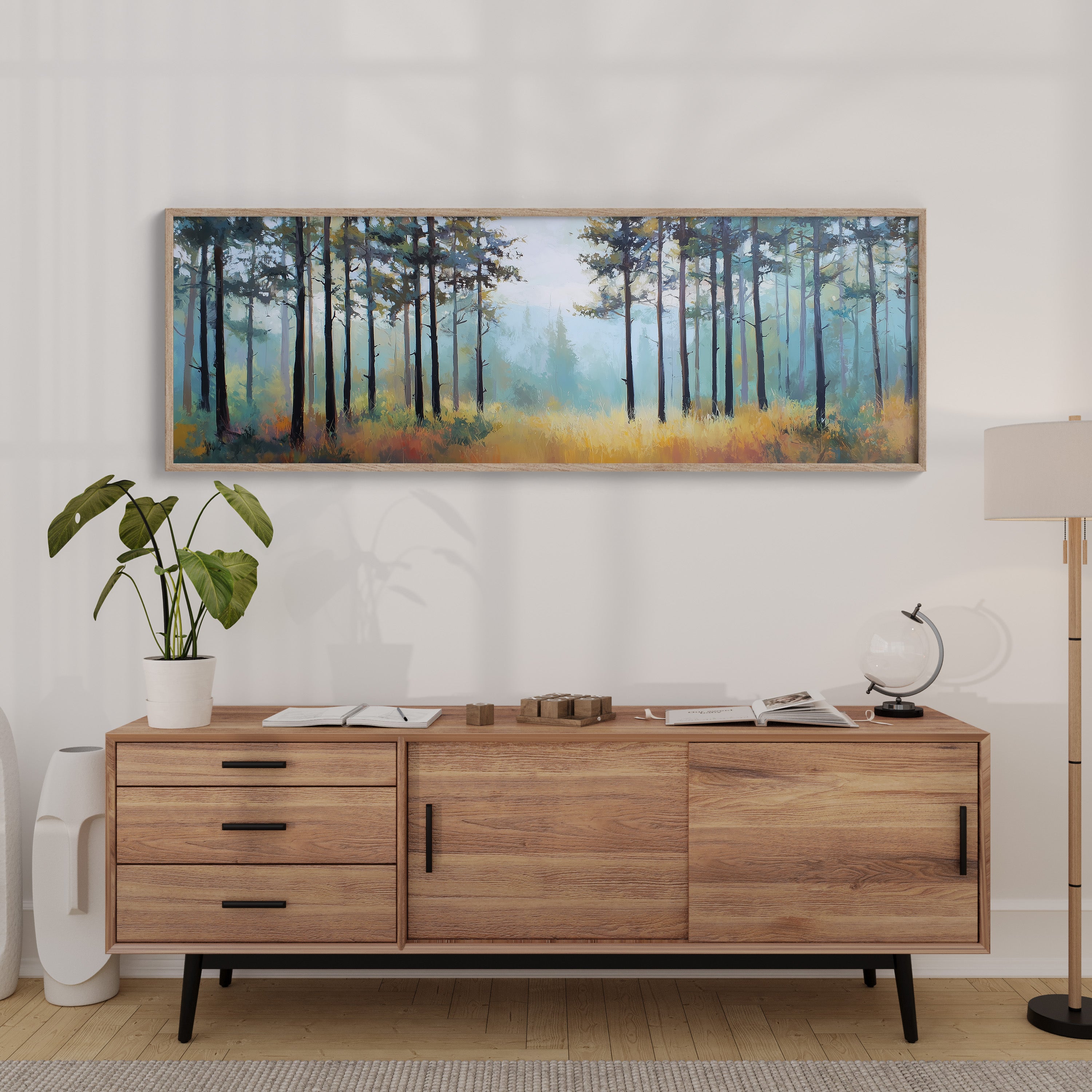 Morning Haze Through the Pines