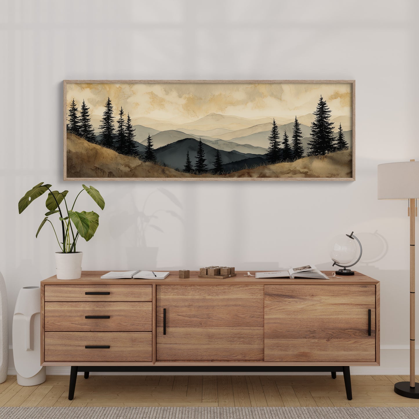 Dawn Mist Over Quiet Pines
