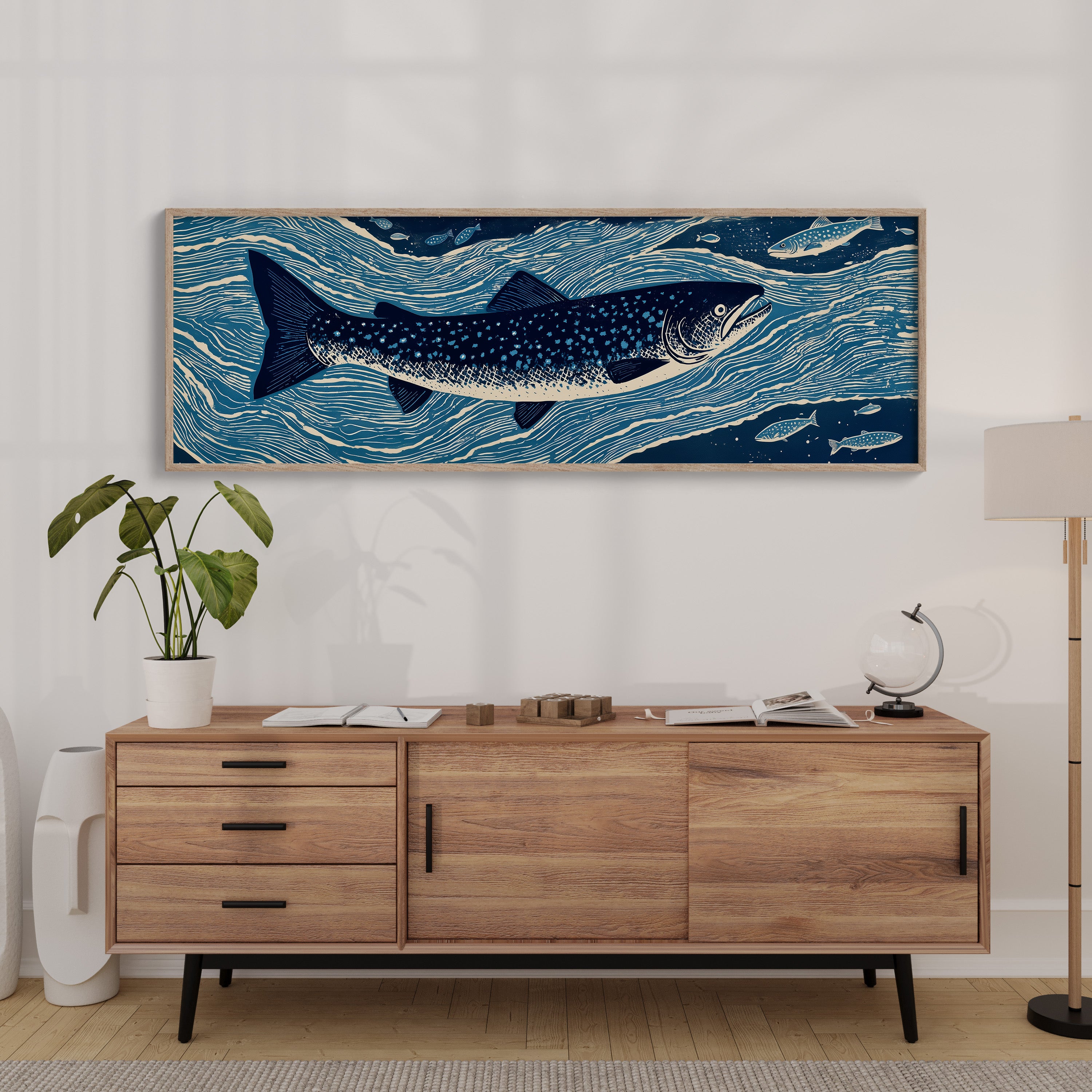 River Drift Beneath Blue Currents