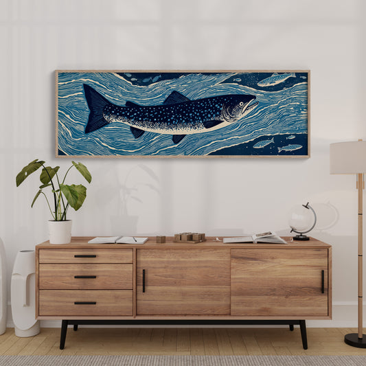River Drift Beneath Blue Currents