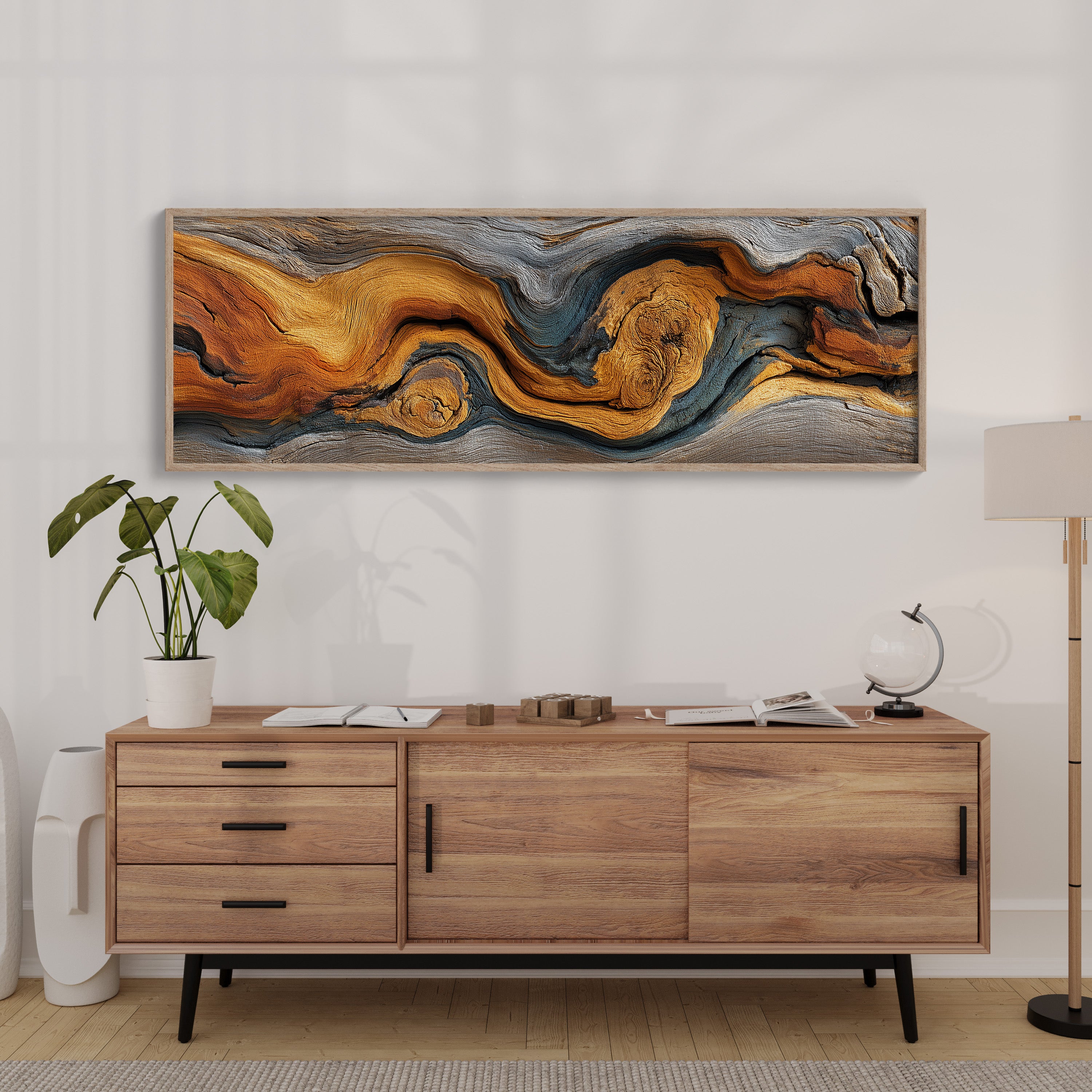Golden Grain in Weathered Wood