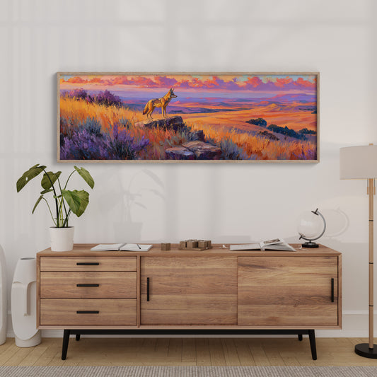 Coyote Standing in Painted Dawn